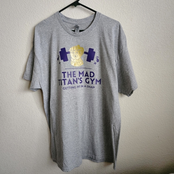 Marvel Tops - Marvel thanos inspired gym shirt